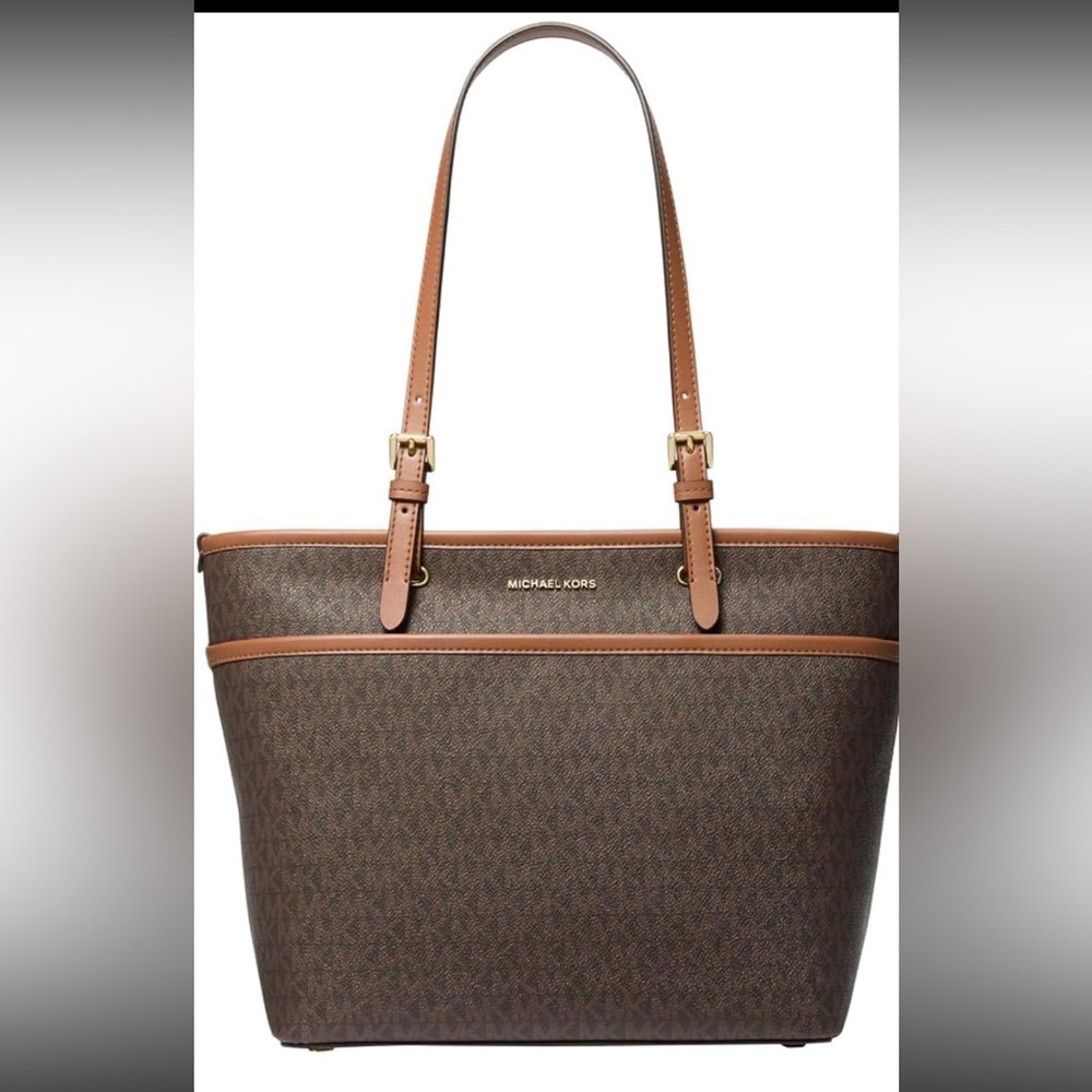 Michael Kors Brown and Tan Tote Bag (NWT)